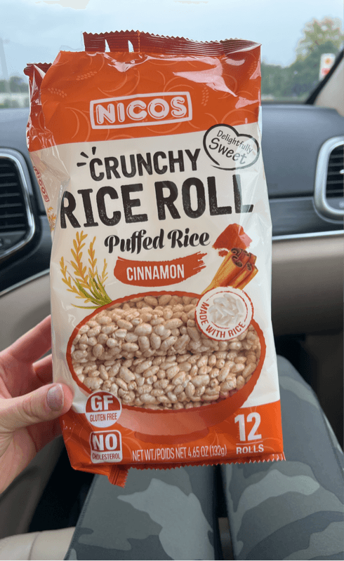 Nicos Crunchy Rice Roll Puffed Rice Cinnamon