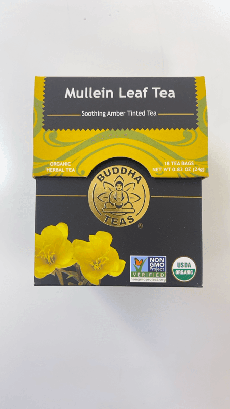Buddha Teas Organic Mullein Leaf Tea -  6/18 Bags