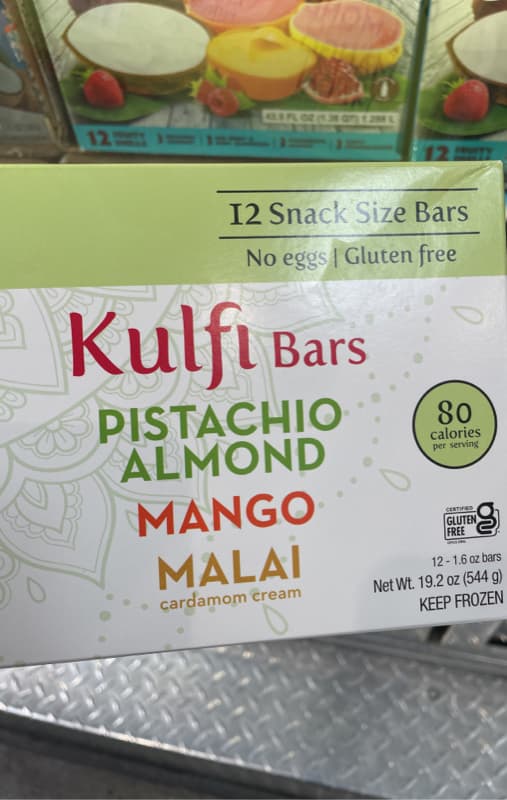 Kaurina'S Kulfi Bars: Pistachio Almond, Mango, Malai Cardamom Cream