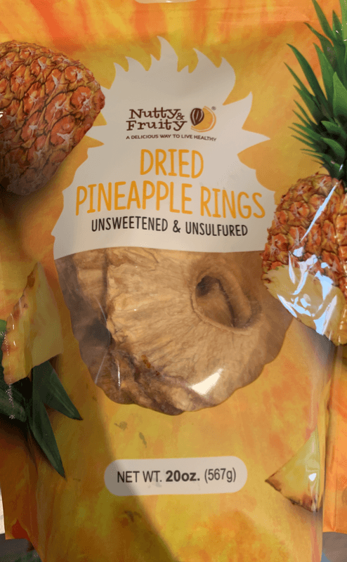 Nutty & Fruity Dried Pineapple Rings Unsweetened & Unsulfured