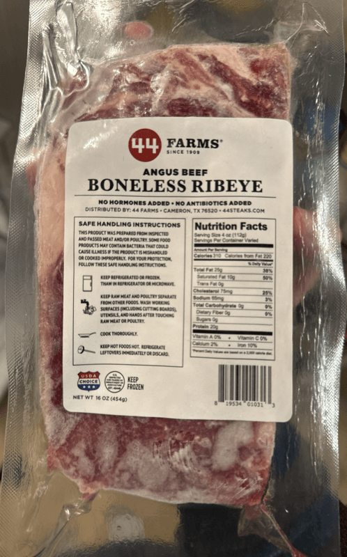 44 Farms Angus Beef Boneless Ribeye
