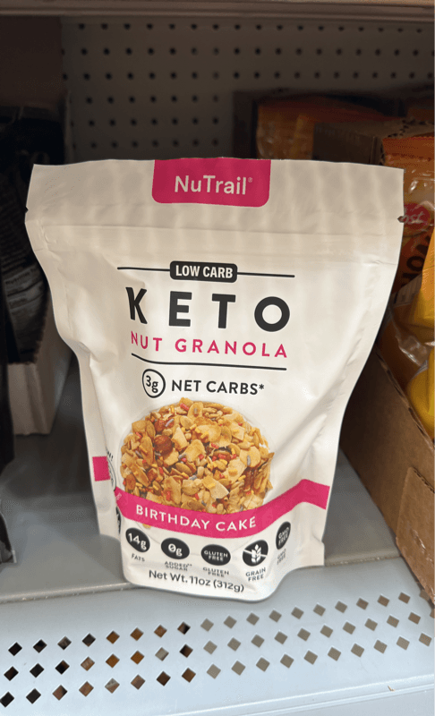 Nutrail Low Carb Keto Nut Granola Birthday Cake