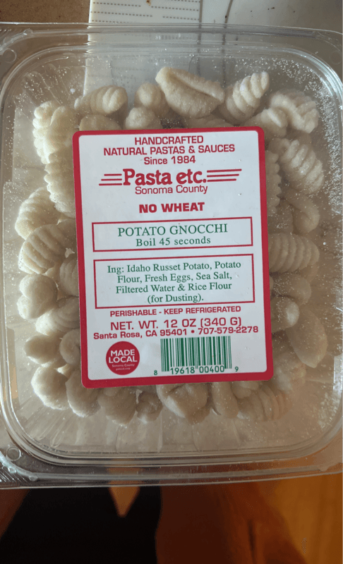 Pasta Etc. Sonoma Country Potato Gnocchi