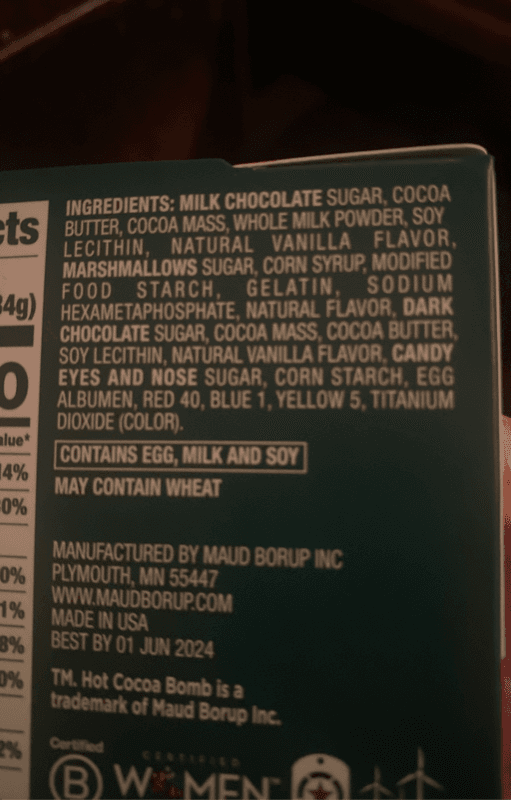Maud Borup Reindeer Hot Cocoa Bomb Milk Chocolate With Mini Marshmallows
