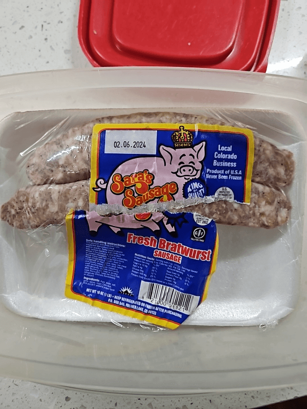 Sara'S Sausage Fresh Bratwurst Sausage