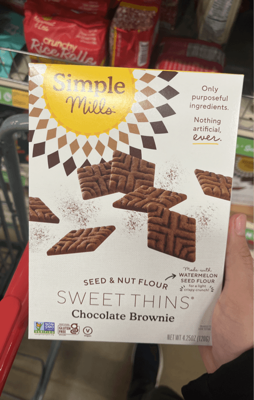 Simple Mills Chocolate Brownie Seed & Nut Flour Sweet Thins