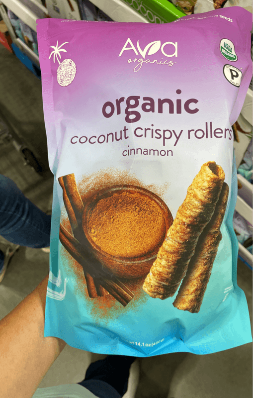 Ava Organics Organic Coconut Crispy Rollers Cinnamon