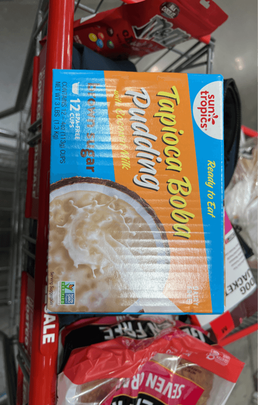 Sun Tropics Brown Sugar Tapioca Boba Pudding With Coconut Milk
