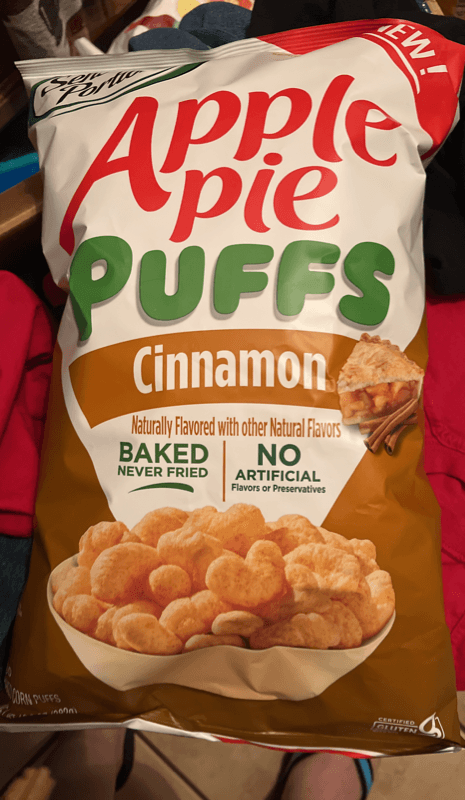 Sensible Portions Apple Pie Puffs Cinnamon Baked Corn Puffs