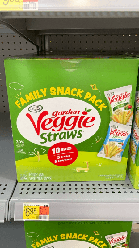 Sensible Portions Garden Veggie Straws Potato And Vegetable Snack: Sea Salt And Zesty Ranch 10 Bags