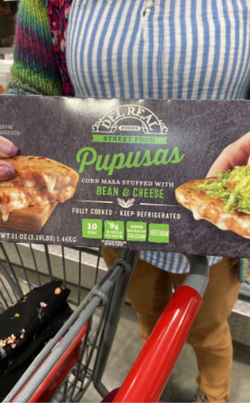 Del Real Foods Pupusas Corn Masa Stuffed With Beans & Cheese