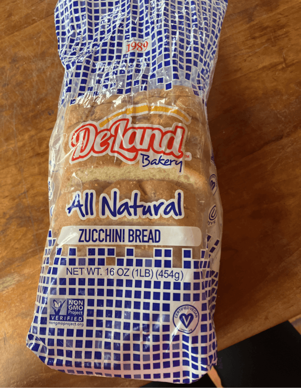 Deland Bakery All Natural Zucchini Bread