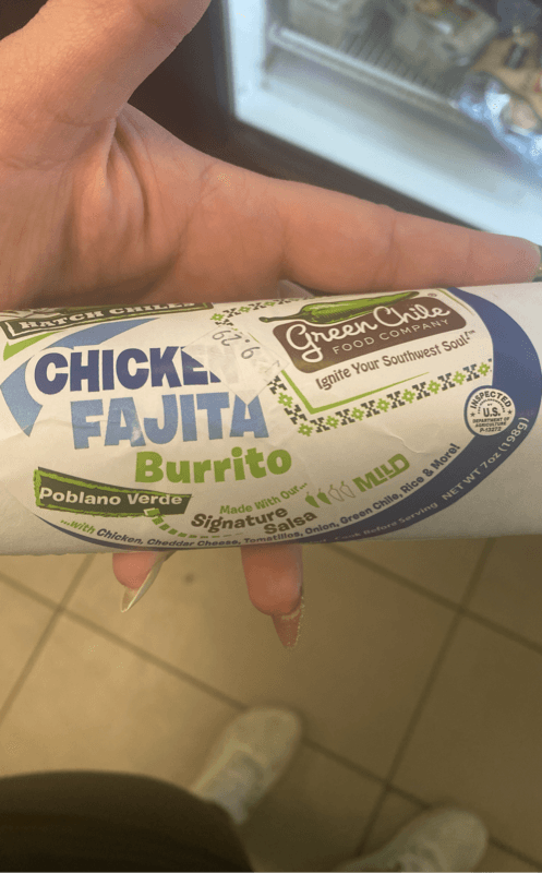 Green Chile Food Company Chicken Fajita Burrito