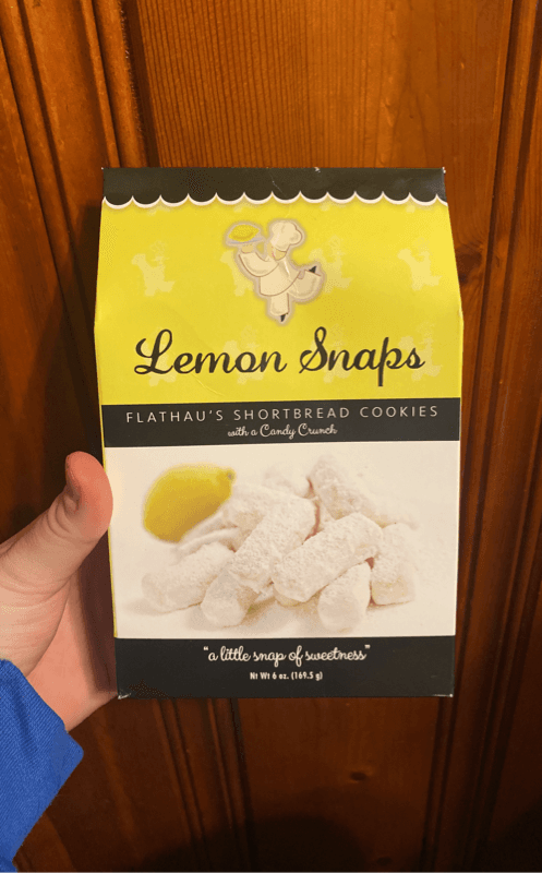 Flathau'S Fine Foods Lemon Snaps Shortbread Cookies With A Candy Crunch
