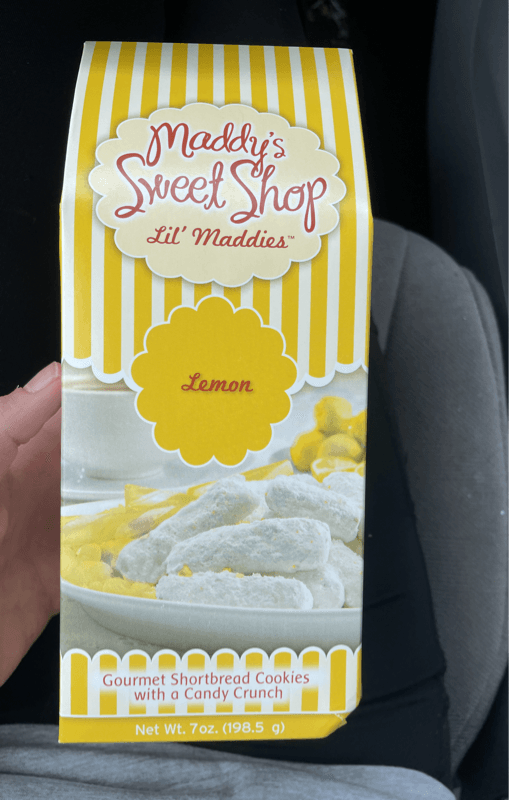 Maddy'S Sweet Shop Lil' Maddies Lemon Gourmet Shortbread Cookies With A Candy Crunch