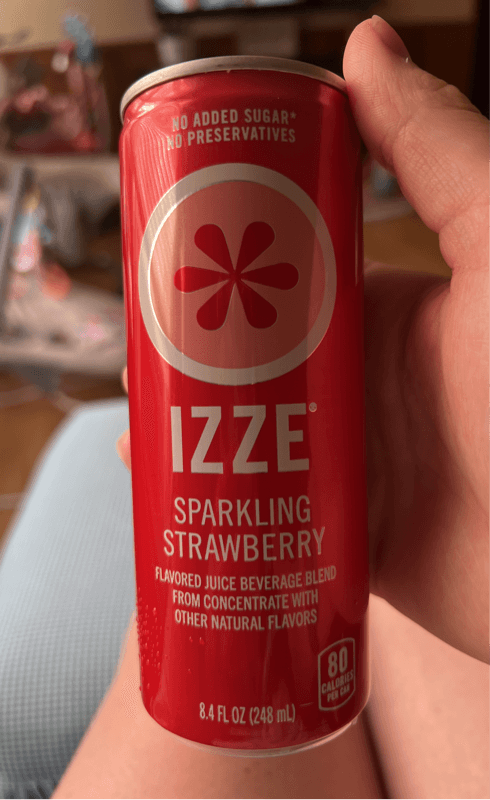 Izze Sparkling Strawberry Flavored Juice Beverage Blend From Concentrate With Other Natural Flavors
