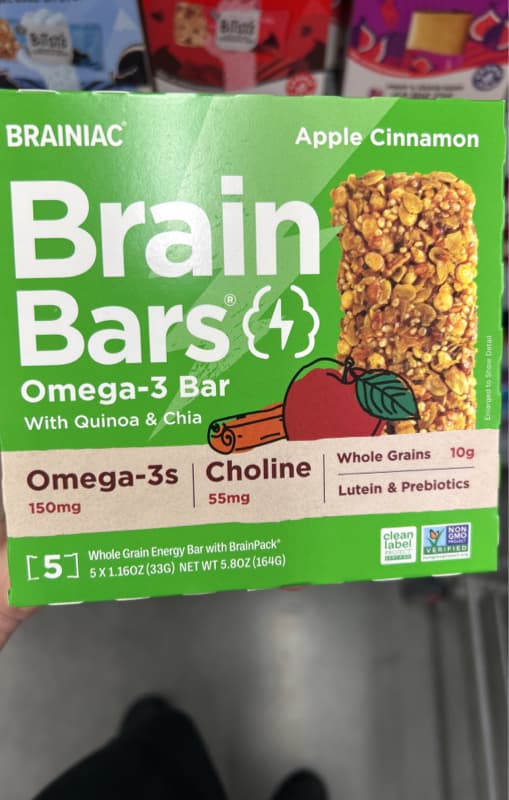 Brainiac Apple Cinnamon Whole Grain Brain Bars