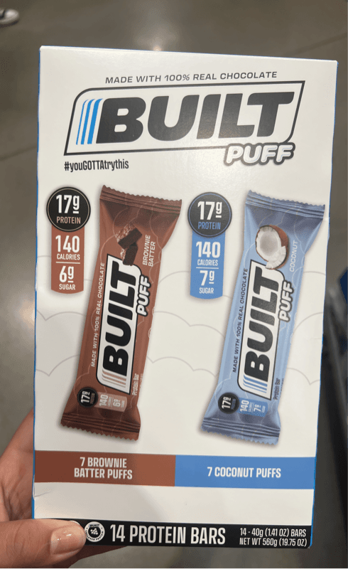 Built Puff Protein Bars - Brownie Batter And Coconut