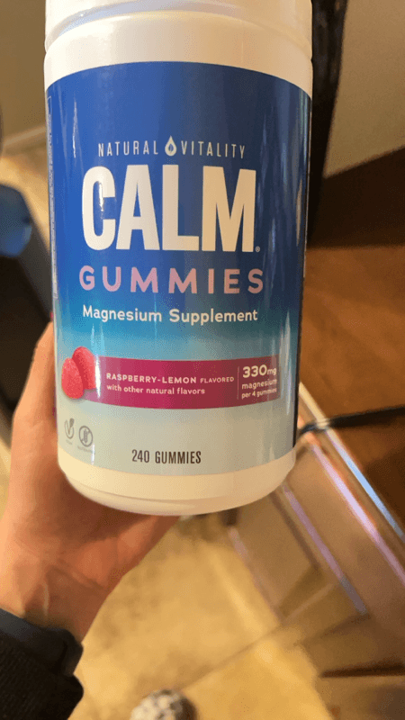 Natural Vitality Calm Gummies Magnesium Supplement Raspberry-Lemon Flavor 240 Gummies