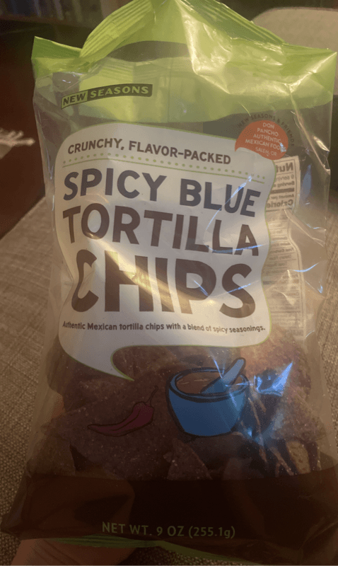 New Seasons Spicy Blue Tortilla Chips
