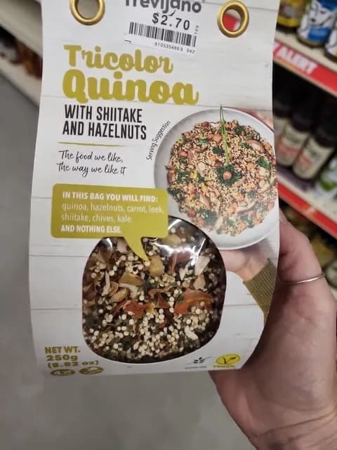 Trevijano Honest Food Tricolor Quinoa With Shiitake And Hazelnuts