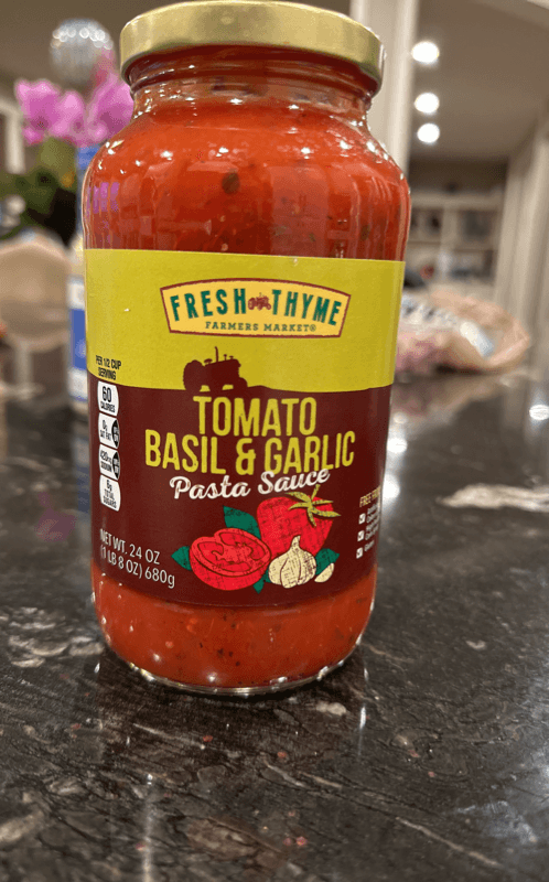Fresh Thyme Tomato Basil & Garlic Pasta Sauce