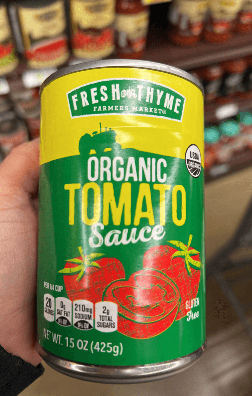 Fresh Thyme Organic Tomato Sauce