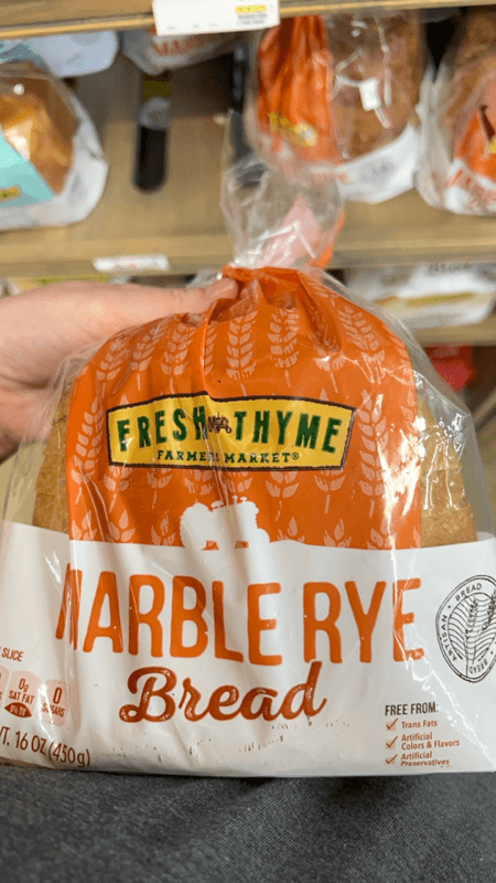 Fresh Thyme Marble Rye Bread