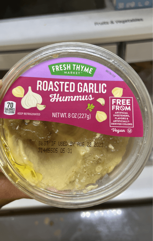 Fresh Thyme Market Roasted Garlic Hummus