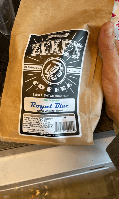 Zeke'S Small Batch Roastery Sustainable Royal Blue Organic Coffee
