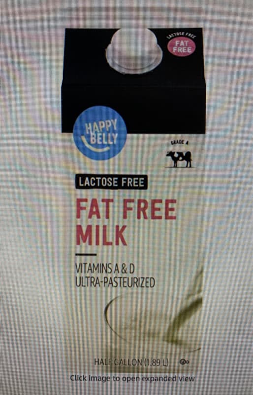 Happy Belly Lactose Free Fat Free Milk