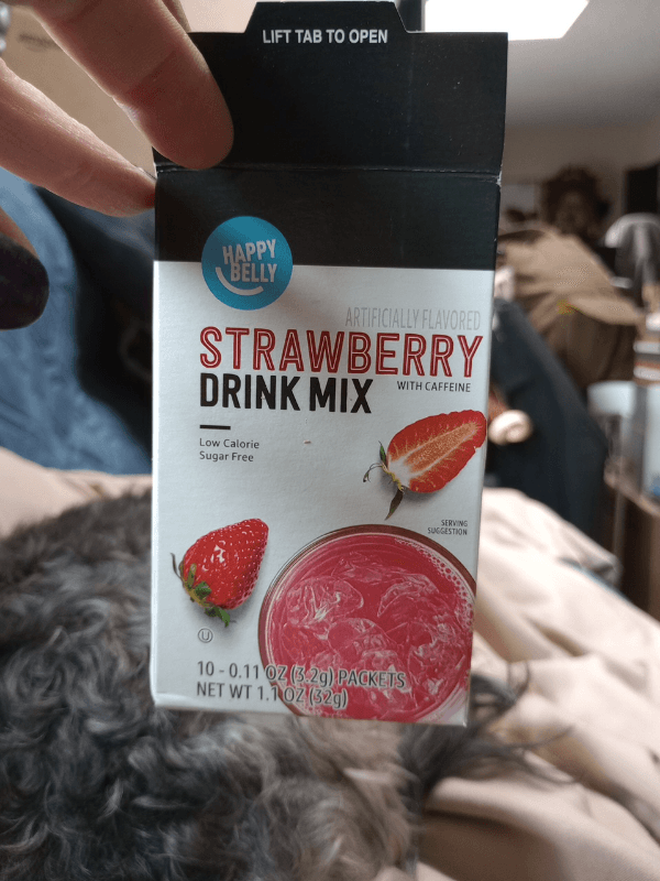 Happy Belly Strawberry Drink Mix With Caffeine