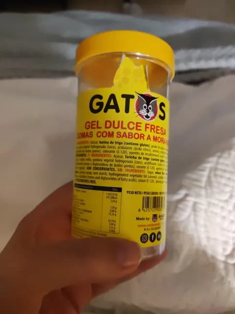 Gatos Gel Dulce Fresa Gomas Com Sabor A Morango Strawberry Flavored Gummies