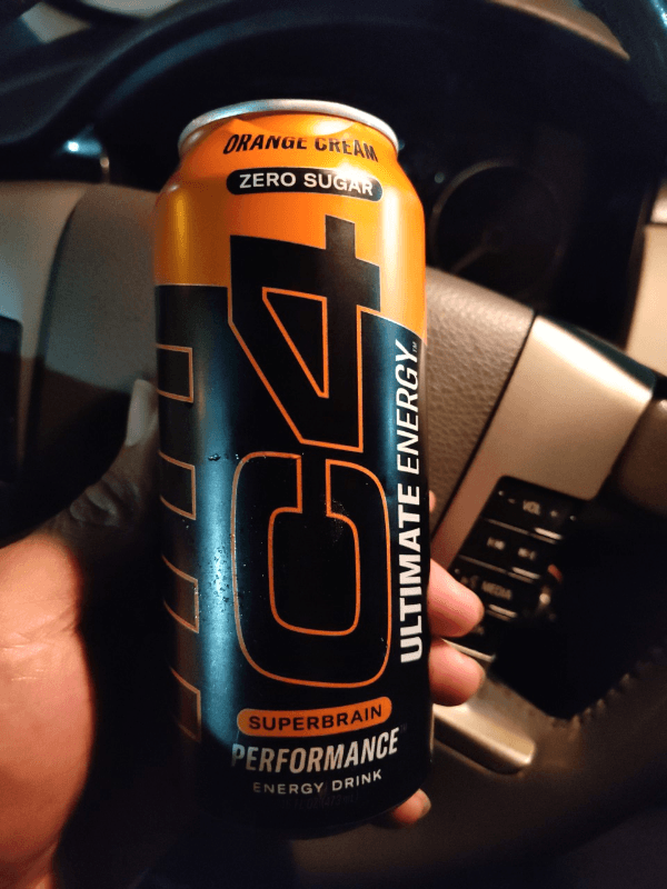 C4 Ultimate Energy Zero Sugar Orange Cream Superbrain Performance Energy Drink