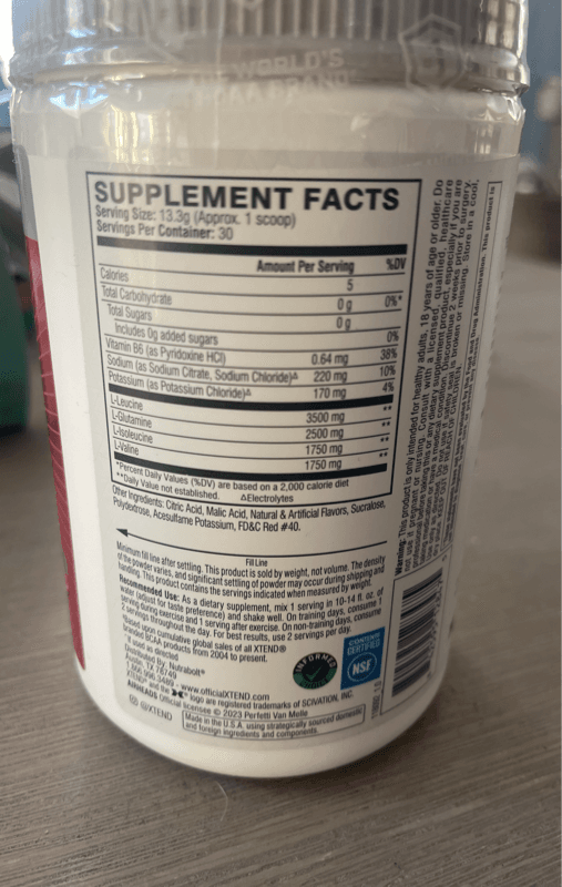 Xtend The Original Muscle Recovery + Electrolytes Air Heads Cherry Flavor Dietary Supplement