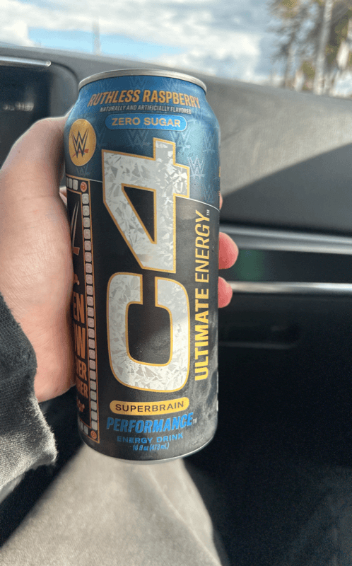 C4 Ultimate Energy Superbrain Performance Energy Drink Ruthless Raspberry