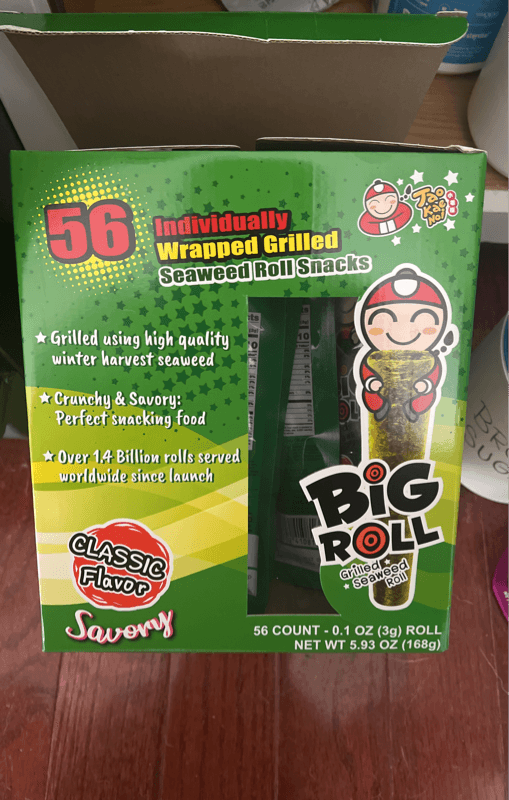 Tao Kae Noi Big Roll Grilled Seaweed Roll Classic Flavor