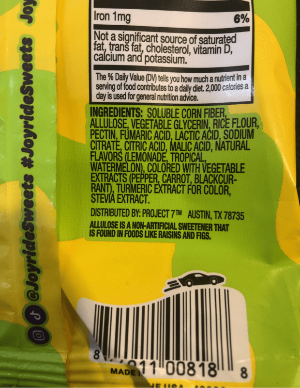 Joyride Sour Fruit Gummies
