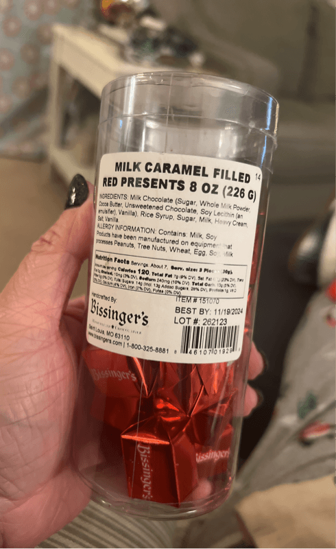 Bissinger'S Milk Caramel Filled Red Presents