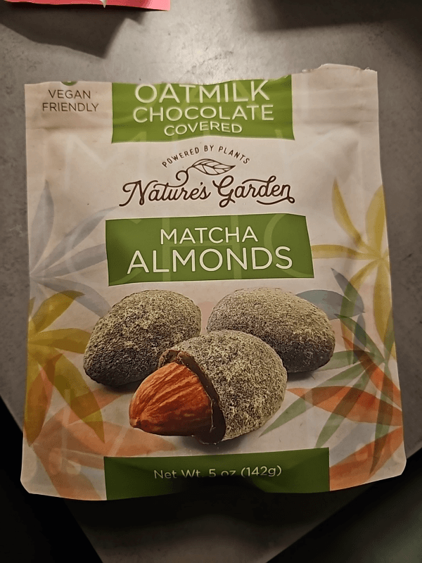 Nature'S Garden Oatmilk Chocolate Covered Matcha Almonds
