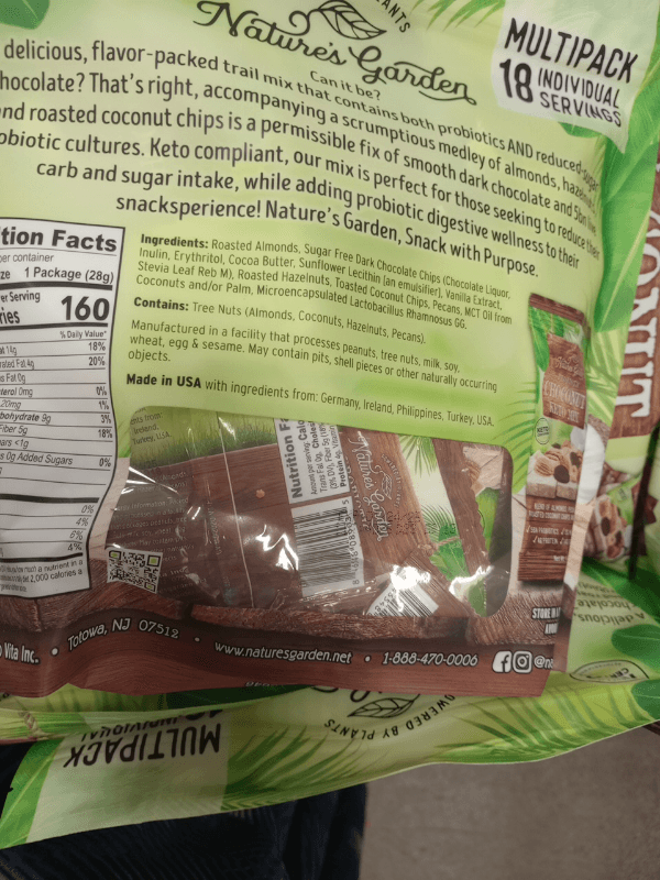 Nature'S Garden Probiotic Choconut Keto Mix