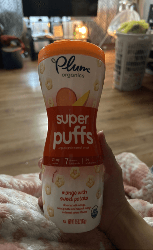 Plum Organics Super Puffs Mango With Sweet Potato Organic Grain Cereal Snack