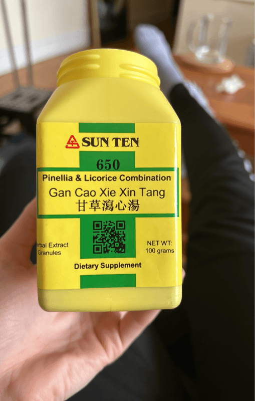 Sun Ten Gan Cao Xie Xin Tang Pinellia & Licorice Combination 650 Granules
