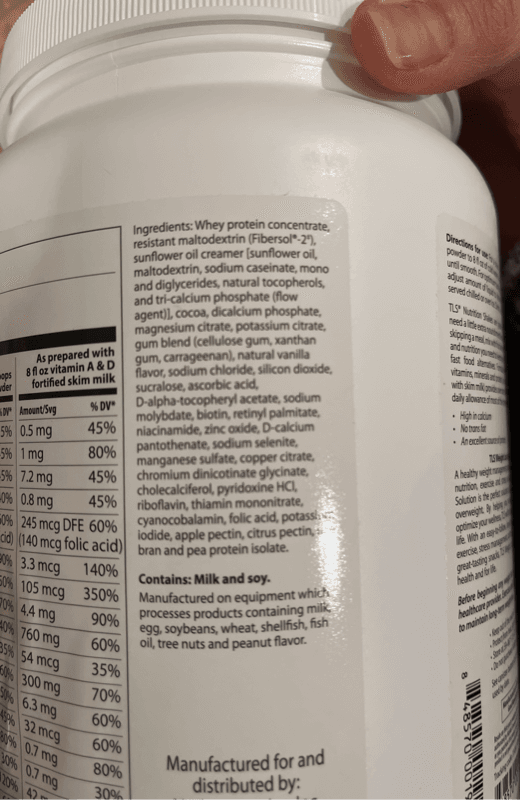 Tls Nutrition Shake Chocolate Delight Flavor