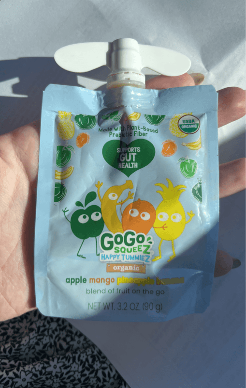 Gogo Squeez Happy Tummiez Blend Of Fruit On The Go Organic Apple Mango Pineapple Banana