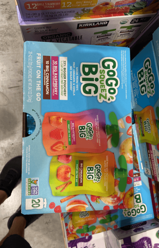 Gogo Squeez Big Variety Pack 10 Big Raspberry & 10 Big Cinnamon