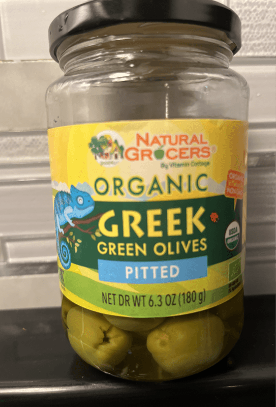 Natural Grocers Organic Greek Green Olives Pitted