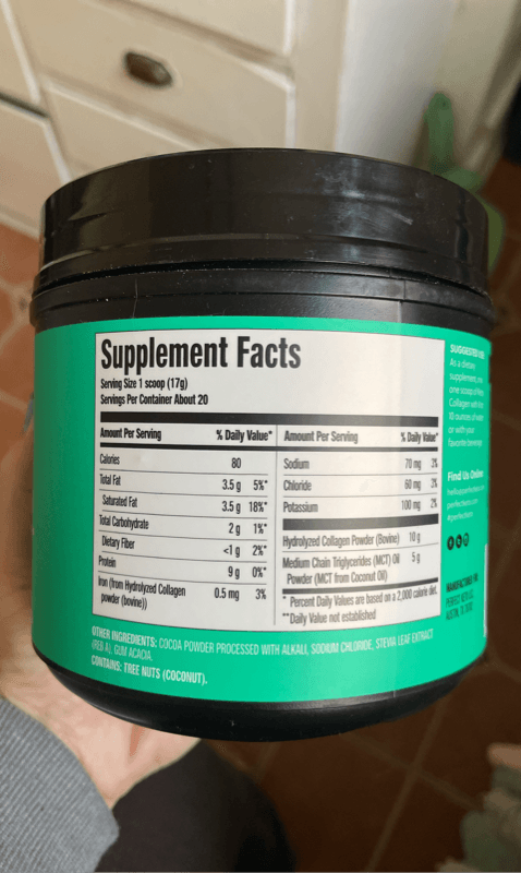 Perfect Keto Chocolate Keto Collagen Powder