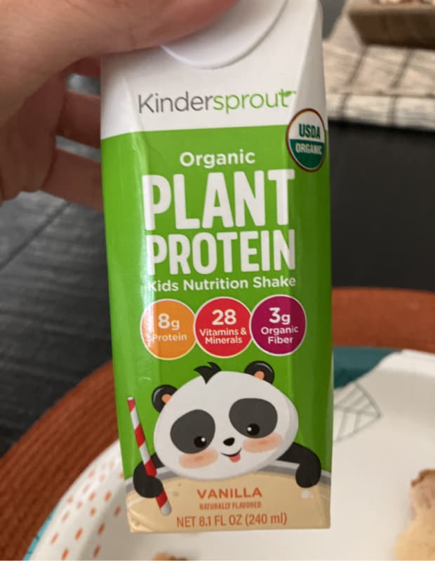 Kindersprout Organic Plant Protein Kids Nutrition Shake Vanilla Flavor