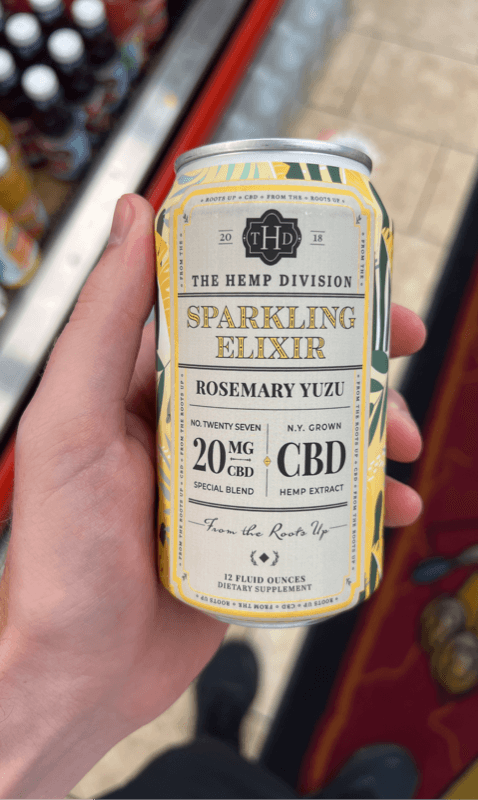 The Hemp Division Sparkling Elixir Rosemary Yuzu
